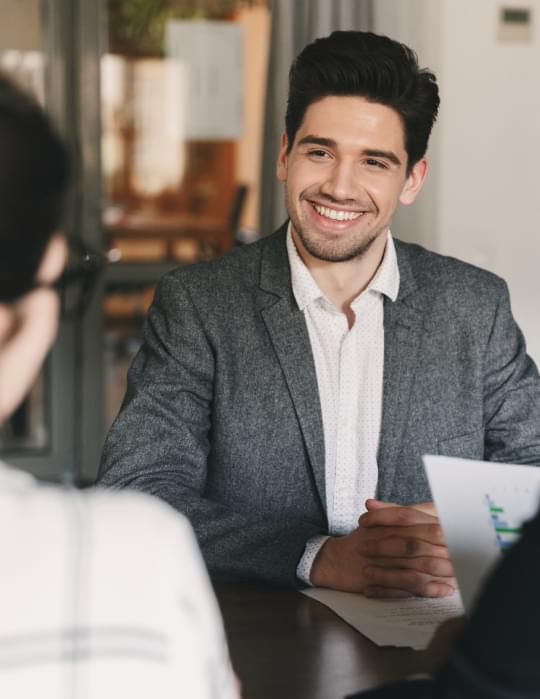 Man in meeting